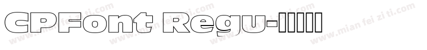 CPFont Regu字体转换